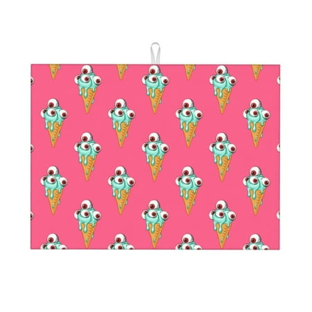 Dish Drying Mats for Kitchen Counter - Funny Ice Cream Print Pink 18x24in Dish Drying Pad Coffee Mat with Hanging Loop Super Absorbent Kitchen Counter Mat Coffee Bar Accessories
Dish Drying Mats for Kitchen Counter - Funny Ice Cream Print Pink 18x24in Dish Drying Pad Coffee Mat with Hanging Loop Super Absorbent Kitchen Counter Mat Coffee Bar Accessories