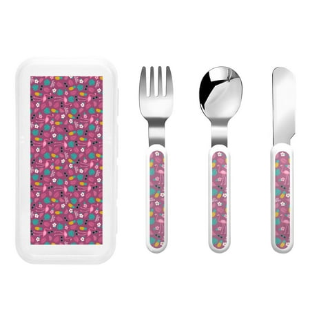 Bingfone Summer Flamingo Print Toddler Utensils Kids Silverware 3pcs Safety Stainless Steel Toddler Fork Spoon Knife Set Children Flatware Set
Bingfone Summer Flamingo Print Toddler Utensils Kids Silverware 3pcs Safety Stainless Steel Toddler Fork Spoon Knife Set Children Flatware Set