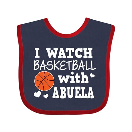 Inktastic I Watch Basketball with Abuela Gift Baby Boy Bib