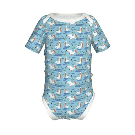 Adobk Pelican Reed And Fish Print Baby Climbing Clothes Jumpsuit Rompers Classic Rompers Child Short sleeve Bodysuits-9M
Adobk Pelican Reed And Fish Print Baby Climbing Clothes Jumpsuit Rompers Classic Rompers Child Short sleeve Bodysuits-9M
