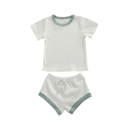 IZhansean Newborn Baby Boy Girl Outfits Short Sleeve T-Shirt Tops + Shorts Pants Infant Sunsuit White Green 12-18 Months
IZhansean Newborn Baby Boy Girl Outfits Short Sleeve T-Shirt Tops + Shorts Pants Infant Sunsuit White Green 12-18 Months