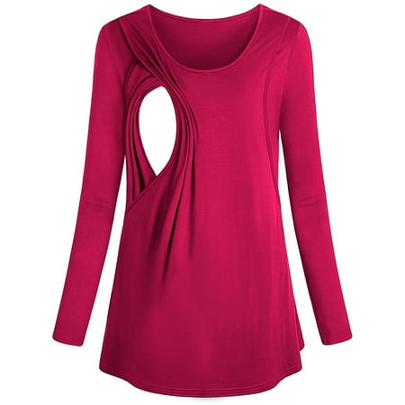 Taqqpue Womens Maternity Nursing Tops Solid Color Maternity Breastfeeding Tee Shirts Long Sleeve Round Neck Double Layer Pregnancy Blouses Top Postpartum Maternity Shirts Summer Maternity Clothes
Taqqpue Womens Maternity Nursing Tops Solid Color Maternity Breastfeeding Tee Shirts Long Sleeve Round Neck Double Layer Pregnancy Blouses Top Postpartum Maternity Shirts Summer Maternity Clothes