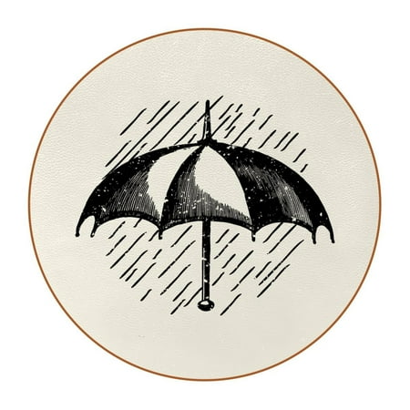 OWNTA Black Umbralla in Rain-01 Pattern Premium Microfiber Leather Round Coasters (6PCS) - 11x11 cm/4.3x4.3 in - Durable & Stylish Cup Mat Set
OWNTA Black Umbralla in Rain-01 Pattern Premium Microfiber Leather Round Coasters (6PCS) - 11x11 cm/4.3x4.3 in - Durable & Stylish Cup Mat Set
