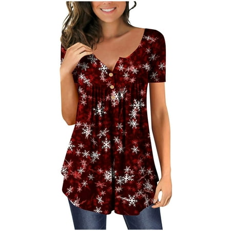 Tank Top for Women Nursing Tops Women Trendy V- Neck Floral Printed Tunic Tops Buttons Short Sleeve T-shirt Tank Tops Womens Blouses and Tops Dressy Clearance on Sales Red M
Tank Top for Women Nursing Tops Women Trendy V- Neck Floral Printed Tunic Tops Buttons Short Sleeve T-shirt Tank Tops Womens Blouses and Tops Dressy Clearance on Sales Red M