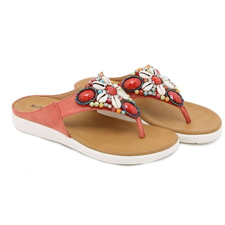 Holiday Savings 2022! Rourlinge Women s Shoes Summer Ethnic Style Slippers Beach Seaside Bohemian Retro Beaded Shell Mid Heels Sandals Flip Flops Red 36
Holiday Savings 2022! Rourlinge Women s Shoes Summer Ethnic Style Slippers Beach Seaside Bohemian Retro Beaded Shell Mid Heels Sandals Flip Flops Red 36