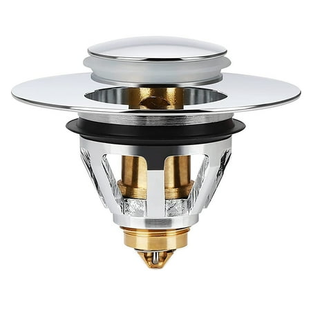 Universal Bathroom Sink Plug-Stainless Steel Push-in Pop-Up Sink Drain Filter Without Overflow Sink Drain
Universal Bathroom Sink Plug-Stainless Steel Push-in Pop-Up Sink Drain Filter Without Overflow Sink Drain