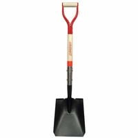 Square Transfer Shovel, 28" D-Grip White Ash Handle, 9 1/2x12, Forward Turn Step, Sold As 1 Each