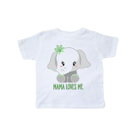 Inktastic Mama Loves Me- cute elephant Gift Toddler Boy or Toddler Girl T-Shirt