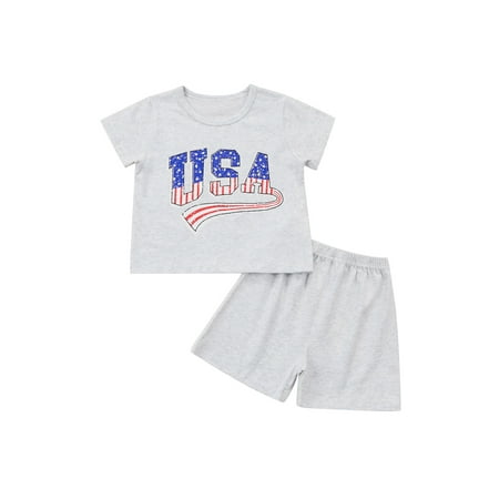 Independence Day Kids Baby Boys 2Pcs Clothes Letter Striped Printed T Shirts Tops+Shorts Set
Independence Day Kids Baby Boys 2Pcs Clothes Letter Striped Printed T Shirts Tops+Shorts Set