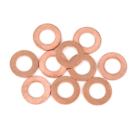 

10pcs Copper Crush Washer Flat Sealing Gasket Ring Spacer for Car 12 x 22 x 1.5mm