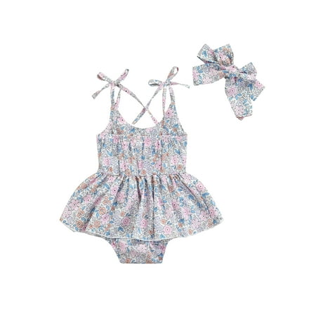 jaweiw 2Pcs Baby Girls Bodysuit Dresses Sweet Style Summer Floral Printing Lace Up Shoulder Strap Sleeveless Suspender Romper + Headwear
jaweiw 2Pcs Baby Girls Bodysuit Dresses Sweet Style Summer Floral Printing Lace Up Shoulder Strap Sleeveless Suspender Romper + Headwear