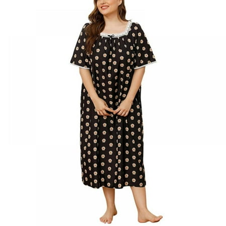 Nightgowns Womens V Neck Loungewear Short Sleeve Sleepwear Plus Size Night Wear XL-4XL
Nightgowns Womens V Neck Loungewear Short Sleeve Sleepwear Plus Size Night Wear XL-4XL