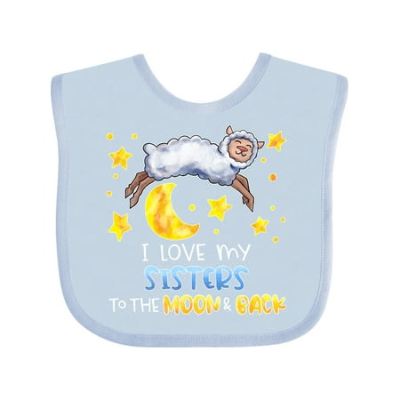 Inktastic I Love my Sisters to the Moon and Back Cute Sheep Gift Baby Boy or Baby Girl Bib
Inktastic I Love my Sisters to the Moon and Back Cute Sheep Gift Baby Boy or Baby Girl Bib