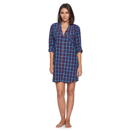 Ashford & Brooks Women s Woven Plaid Long Sleeve Button Down Sleep Shirt Nightshirt
Ashford & Brooks Women s Woven Plaid Long Sleeve Button Down Sleep Shirt Nightshirt