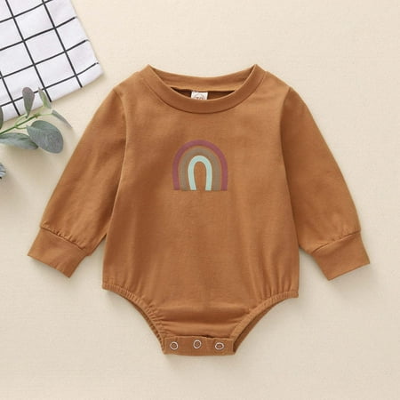Leutsin Baby Girls Romper Baby Girl Boy Crewneck Sweatshirt Long Sleeve Romper Solid Rainbow Oversized Sweater Bodysuit Pullover Top
Leutsin Baby Girls Romper Baby Girl Boy Crewneck Sweatshirt Long Sleeve Romper Solid Rainbow Oversized Sweater Bodysuit Pullover Top