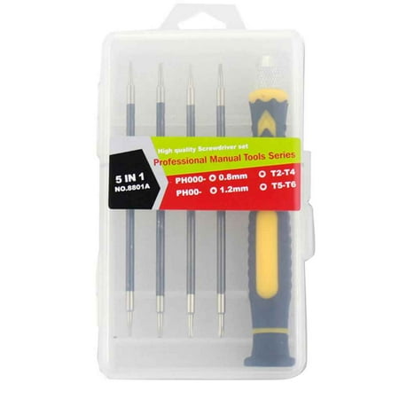 TureClos 5 in 1 Precision Screwdriver Set Household Repairing Mini Magnetic Screw Driver Kit Phone Clock Watch Repair Tool
TureClos 5 in 1 Precision Screwdriver Set Household Repairing Mini Magnetic Screw Driver Kit Phone Clock Watch Repair Tool