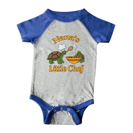 Inktastic Nana s Little Chef with Cute Turtles Gift Baby Boy or Baby Girl Bodysuit
