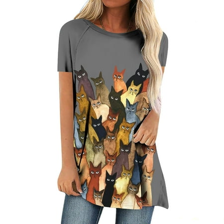 Tank Top for Women Nursing Tops Women Crewneck T Shirts Vintage Print Tees Short Sleeve T Shirt Blouse Tops Tank Tops Shirts for Women on Clearance Womens Blouses and Tops Dressy Gray 2XL
Tank Top for Women Nursing Tops Women Crewneck T Shirts Vintage Print Tees Short Sleeve T Shirt Blouse Tops Tank Tops Shirts for Women on Clearance Womens Blouses and Tops Dressy Gray 2XL