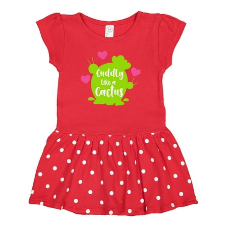 Inktastic Cuddly Like a Cactus Cacti Succulent Hearts Gift Baby Girl Dress