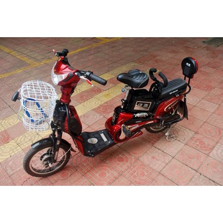 Canvas Print Bicycle Transportation Moped Bike Electric Power Stretched Canvas 10 x 14