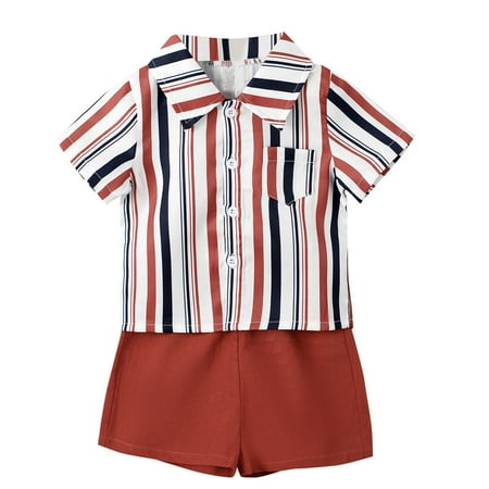 B91xZ Toddler Boys Short Sleeve Stripe Prints Shirt Tops And Shorts Child Kids 2PCS Outfits Toddler Boy Clothes White Size 2-3 Years
B91xZ Toddler Boys Short Sleeve Stripe Prints Shirt Tops And Shorts Child Kids 2PCS Outfits Toddler Boy Clothes White Size 2-3 Years