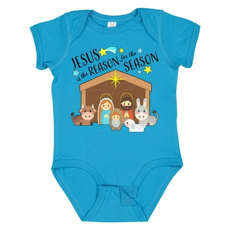 Inktastic Jesus is the Reason for the Season Christmas Nativity Gift Baby Boy or Baby Girl Bodysuit