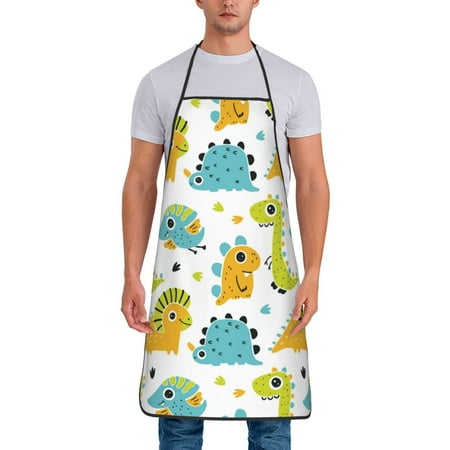 Apron for Men Women cartoon Dinosaur cute printB Waterproof Chef Kitchen Baking Apron with Long Ties Aprons for Cooking Baking and Gardening Kitchen Collection
Apron for Men Women cartoon Dinosaur cute printB Waterproof Chef Kitchen Baking Apron with Long Ties Aprons for Cooking Baking and Gardening Kitchen Collection