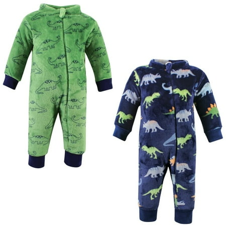 Hudson Baby Infant Boy Plush Jumpsuits Dinosaurs 6-9 Months