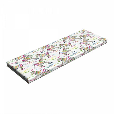 Zebra Bench Pad Pattern of Running Zebra Animals with Lively Colored Skin Design Safari Wildlife HR Foam Cushion with Decorative Fabric Cover 45 x 15 x 2 Multicolor by Ambesonne
Zebra Bench Pad Pattern of Running Zebra Animals with Lively Colored Skin Design Safari Wildlife HR Foam Cushion with Decorative Fabric Cover 45 x 15 x 2 Multicolor by Ambesonne
