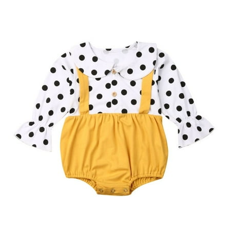 Newborn Infant Baby Girl Romper Playsuit Long Sleeve Ruffle Floral Rompers Dot Jumpsuit Bodysuit Clothing
Newborn Infant Baby Girl Romper Playsuit Long Sleeve Ruffle Floral Rompers Dot Jumpsuit Bodysuit Clothing