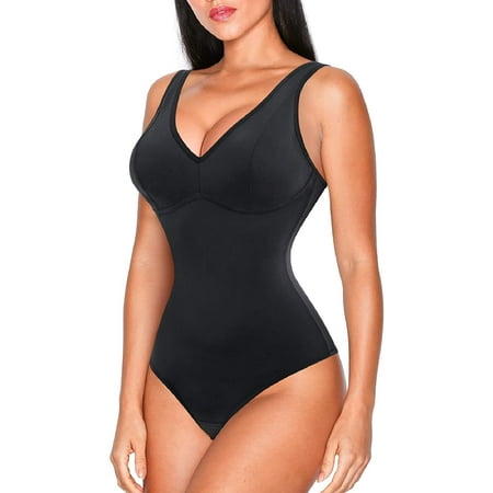 Junlan Women Waist Trainer Shapewear Slim Body Shaper Sexy Deep V Neck Thong Bodysuit Tummy Control Jumpsuit Tops(Black S)
Junlan Women Waist Trainer Shapewear Slim Body Shaper Sexy Deep V Neck Thong Bodysuit Tummy Control Jumpsuit Tops(Black S)