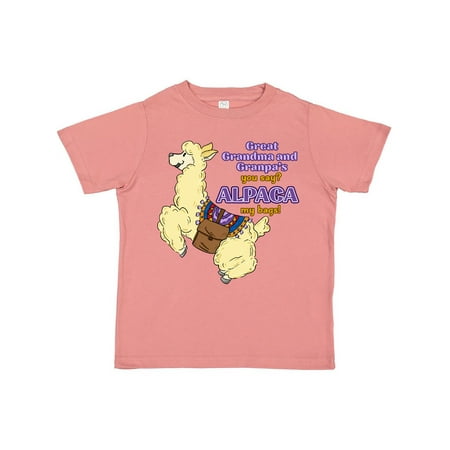 Inktastic Cute Jumping Alpaca-Great Grandma And Grandpa s You Say ALPACA my bags! Gift Toddler Boy or Toddler Girl T-Shirt 
Inktastic Cute Jumping Alpaca-Great Grandma And Grandpa s You Say ALPACA my bags! Gift Toddler Boy or Toddler Girl T-Shirt