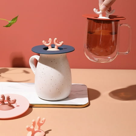 Cup Cover Cartoon Antler Pattern Dust-Proof Silicone Airtight Mug Cover for Kitchen
Cup Cover Cartoon Antler Pattern Dust-Proof Silicone Airtight Mug Cover for Kitchen