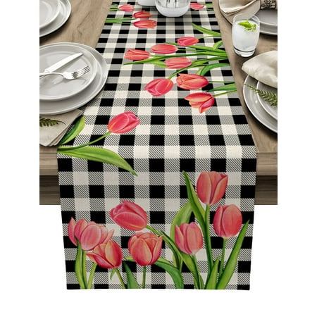 Spring Blue Tulip Flower Linen Table Runner Wedding Decoration Anti-stain Table Runner Dining Table Holiday Party Table Decor
Spring Blue Tulip Flower Linen Table Runner Wedding Decoration Anti-stain Table Runner Dining Table Holiday Party Table Decor