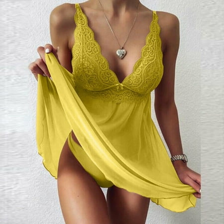 Fancy Womens V-neck Lace Nightdress Sleepwear Lingerie Robe Underwear Dress Yellow 3XL
Fancy Womens V-neck Lace Nightdress Sleepwear Lingerie Robe Underwear Dress Yellow 3XL