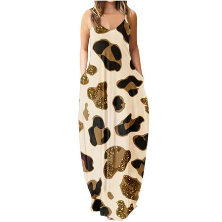 Formal Dresses for Women Pink Dress for Women Women Trendy Sling Mid-waist V-neck Sleeveless Stripe Floral Printed Slim Beach Long Dress Summer Savings Dresses for Women Formal Dresses Brown S
Formal Dresses for Women Pink Dress for Women Women Trendy Sling Mid-waist V-neck Sleeveless Stripe Floral Printed Slim Beach Long Dress Summer Savings Dresses for Women Formal Dresses Brown S