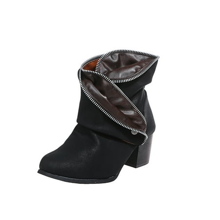 Lacyhop Womens Walking Breathable Round Toe Booties Ladies Work Anti-slip Block Heel Ankle Boots Casual Zip Trim Winter Shoes Black 9
Lacyhop Womens Walking Breathable Round Toe Booties Ladies Work Anti-slip Block Heel Ankle Boots Casual Zip Trim Winter Shoes Black 9