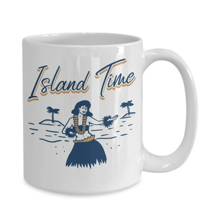 Island Time Hula Dancer Vacation Mode coffee mug