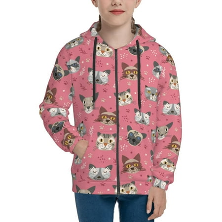 Hoodies for Women Abstract Cute Cat Face Pink Long Sleeve Sweatshirt Drawstring Zip Up Hoodie with Pockets Teen Girl Clothes
Hoodies for Women Abstract Cute Cat Face Pink Long Sleeve Sweatshirt Drawstring Zip Up Hoodie with Pockets Teen Girl Clothes