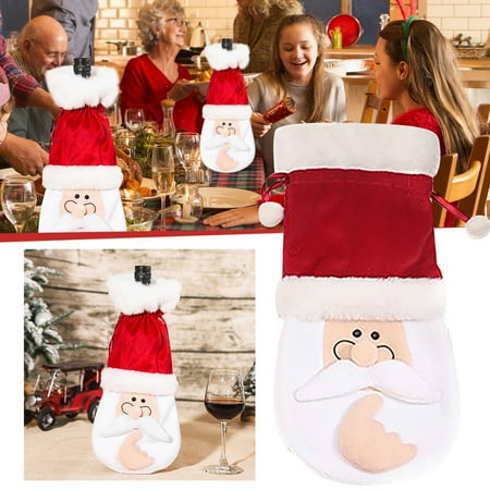 TANGNADE Christmas Decorations Old Man Hair Edge Gold Velvet Wine Bottle Set Red Wine Champagne Creative Wine Bottle Bag
TANGNADE Christmas Decorations Old Man Hair Edge Gold Velvet Wine Bottle Set Red Wine Champagne Creative Wine Bottle Bag