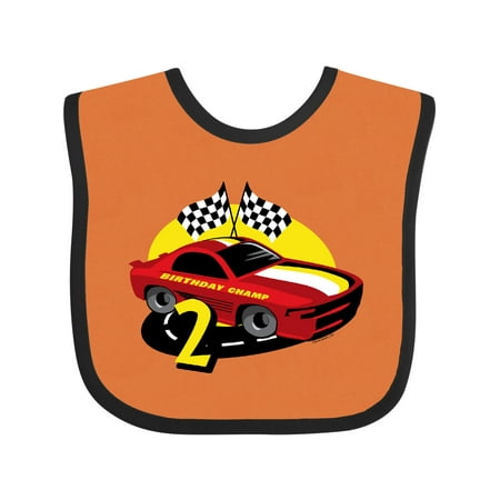 Inktastic Race Car 2nd Birthday Gift Baby Boy Bib