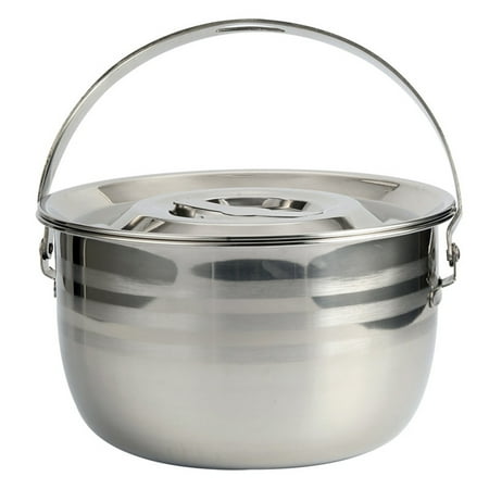 Camping Pot Steel Stainless Cooking Cookware Soup Kids Stew Stock Outdoor Pan Pot Gear Campfire Hanging Steamer Stockpot
Camping Pot Steel Stainless Cooking Cookware Soup Kids Stew Stock Outdoor Pan Pot Gear Campfire Hanging Steamer Stockpot
