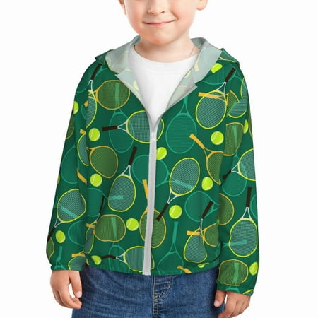 Vsdgher Tennis Rackets and Balls Kids Sun Protection Hoodie with Zip Rash Guard Tops Children s Long Sleeve Sun Protection Clothing - 18 Months
Vsdgher Tennis Rackets and Balls Kids Sun Protection Hoodie with Zip Rash Guard Tops Children s Long Sleeve Sun Protection Clothing - 18 Months