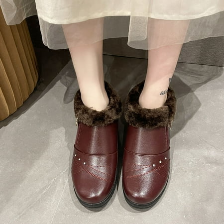 Cathalem Snow Rain Boots for Women Fashion Women Keep Warm Plush Rhinestones Winter Snow Boots Flat Zipper Short Boots Round Toe Shoes Red 6.5
Cathalem Snow Rain Boots for Women Fashion Women Keep Warm Plush Rhinestones Winter Snow Boots Flat Zipper Short Boots Round Toe Shoes Red 6.5
