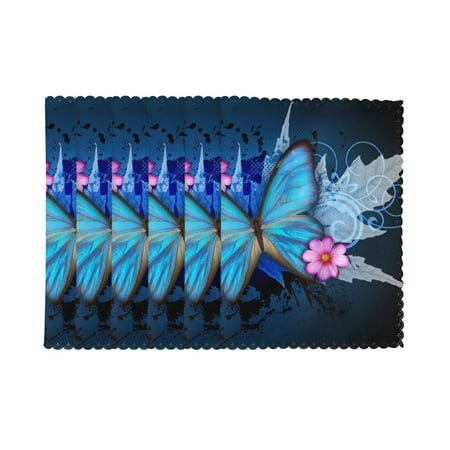 Blue Butterfly Printed Placemats Set Of 6 Heat Resistant Dining Table Place Mats Plate Mat Cloth Placemats Spring Kitchen Table Mats Indoor Outdoor 12x18in
Blue Butterfly Printed Placemats Set Of 6 Heat Resistant Dining Table Place Mats Plate Mat Cloth Placemats Spring Kitchen Table Mats Indoor Outdoor 12x18in
