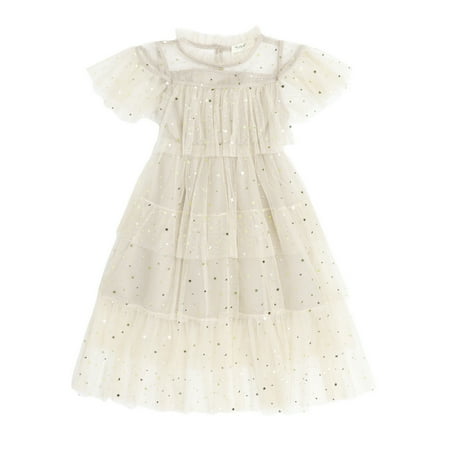 Pengpengfang Party Dress See-through Mesh Patchwork Star Shape Sequin Little Girls Dress Performance Dress
Pengpengfang Party Dress See-through Mesh Patchwork Star Shape Sequin Little Girls Dress Performance Dress
