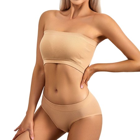 Womens Lingerie 2 Piece Strapless Top with Padded Vest Pack Big Triangle Square Push Up Matching Bra and Panty Sets for Women Plus Size Beige One Size
Womens Lingerie 2 Piece Strapless Top with Padded Vest Pack Big Triangle Square Push Up Matching Bra and Panty Sets for Women Plus Size Beige One Size