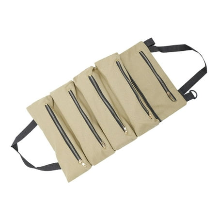 Wrench Tools Pouch Wrench Organizer Zipper Carrier Tote Small Tool Bag with 5 Zipper Pockets Folding Heavy Duty Roll up Tool Bag for Plumber khaki
Wrench Tools Pouch Wrench Organizer Zipper Carrier Tote Small Tool Bag with 5 Zipper Pockets Folding Heavy Duty Roll up Tool Bag for Plumber khaki