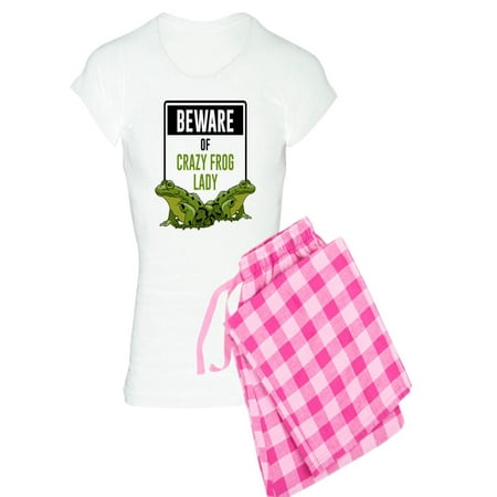 CafePress - Beware Of Crazy Frog Lady - Women s Light Pajamas