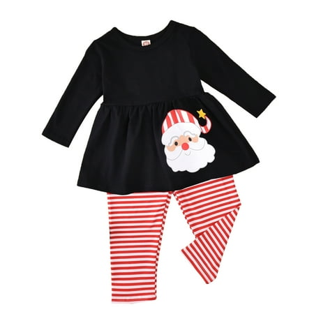 Caitzr Baby Girl s Christmas Suit Round Neck Long Sleeve Santa Claus Print Pullover Stripe Loose Trousers Elastic Headband
Caitzr Baby Girl s Christmas Suit Round Neck Long Sleeve Santa Claus Print Pullover Stripe Loose Trousers Elastic Headband